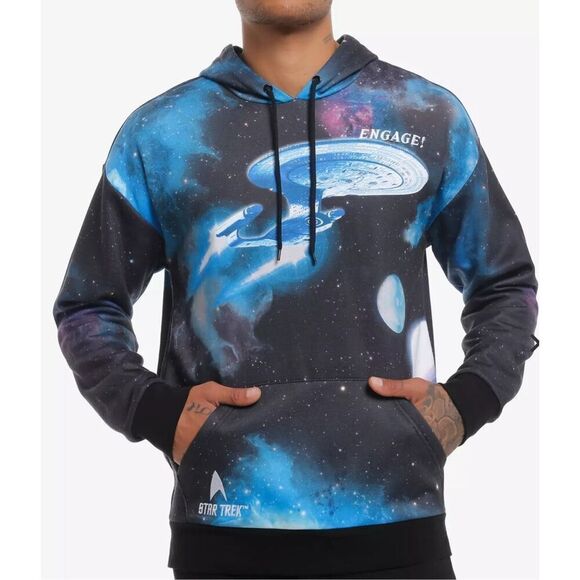 Our Universe Star Trek Enterprise Space Hoodie Size 2X Nwt Unisex - Picture 1 of 8